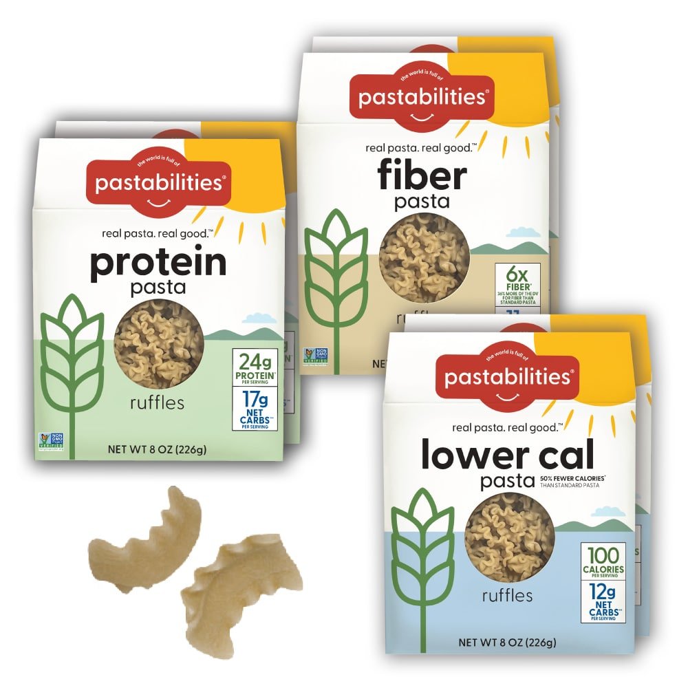 Ruffles Pasta Variety Pack: Protein, Fiber & Lower Calorie - World of Pastabilities