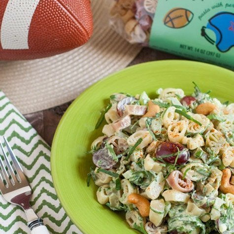 Florentine Pasta Salad with Red Grapes and Cashews - World of Pastabilities