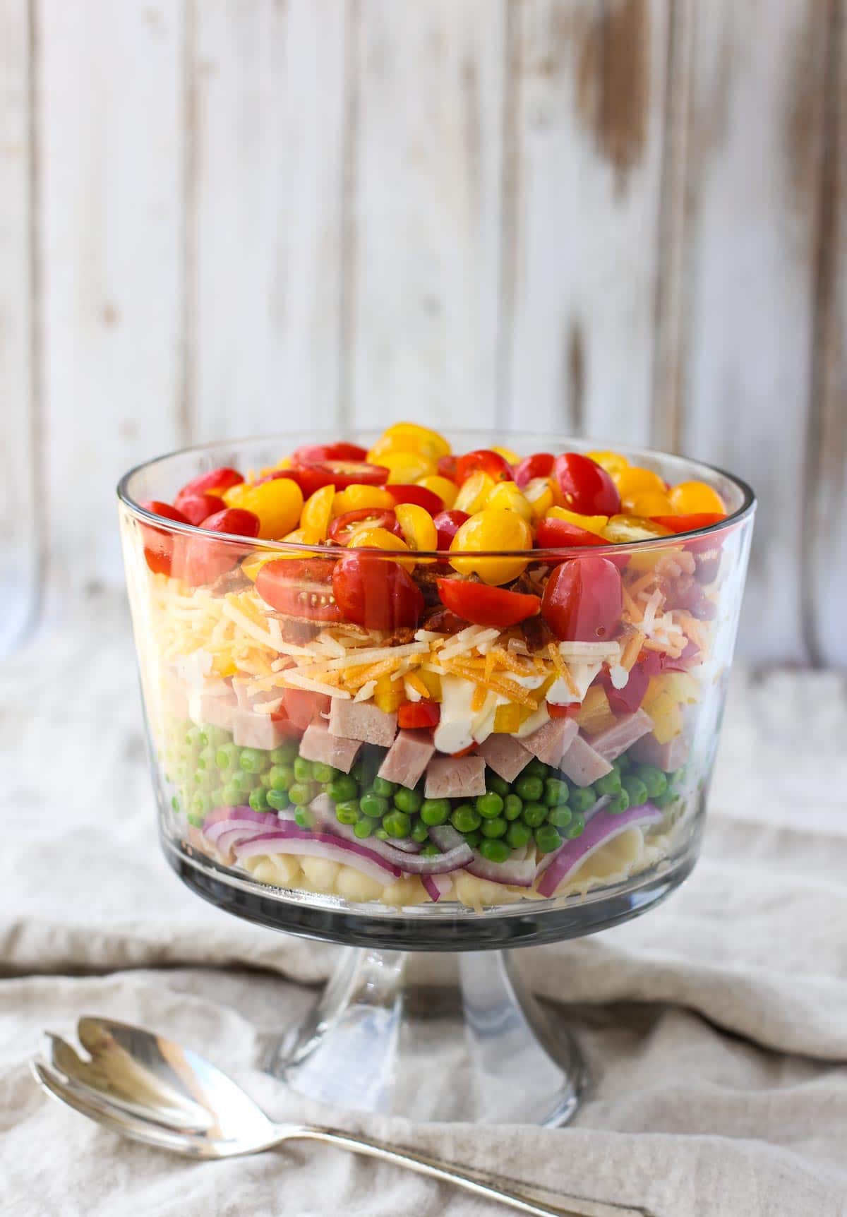 Nine Layer Delicious Pasta Salad - World of Pastabilities