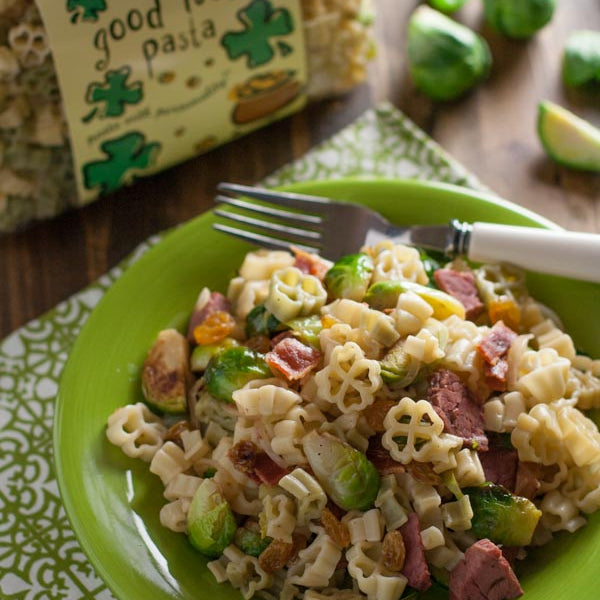Bacon, Brussels Sprout, and Corned Beef Pasta - World of Pastabilities