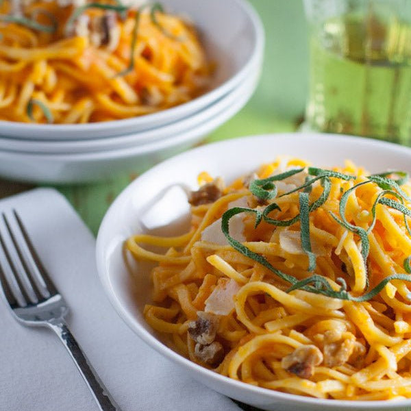 Butternut Squash Pasta Sauce over Gluten Free Tagliolini - World of Pastabilities