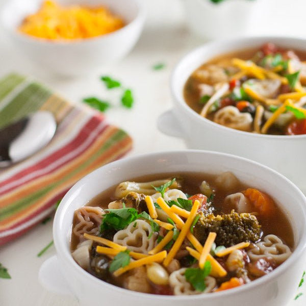 Chunky Vegetable Soup with Pasta - World of Pastabilities