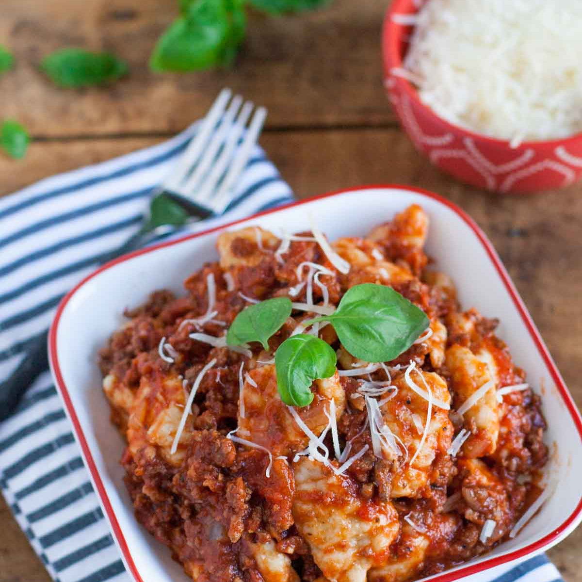 Homemade Gnocchi with Chunky Meat Sauce - World of Pastabilities