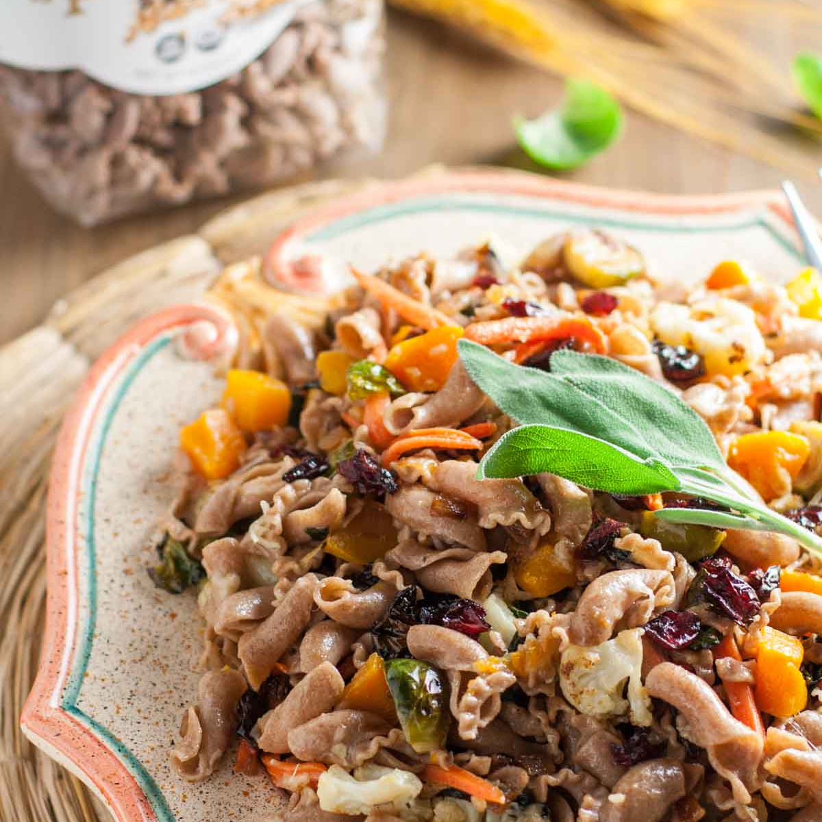 Roasted Vegetables with Sprouted Grains Pasta - World of Pastabilities