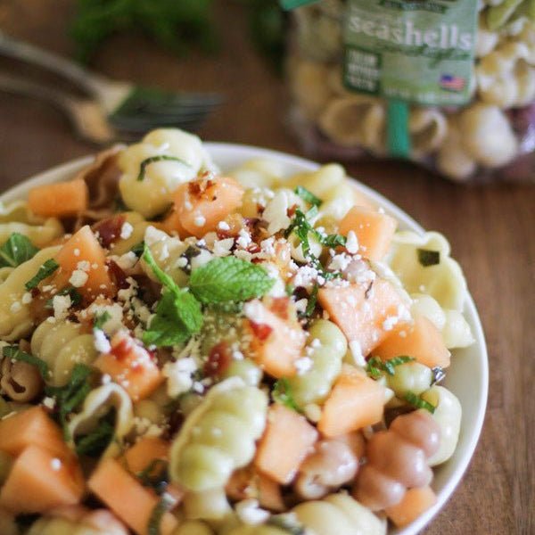 Pasta with Melon, Pancetta, and Feta - World of Pastabilities