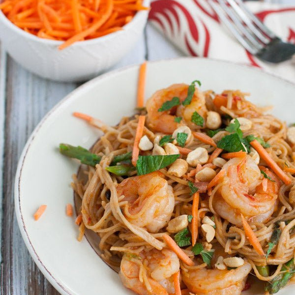 Thai Shrimp Scampi with Whole Wheat Pasta - World of Pastabilities