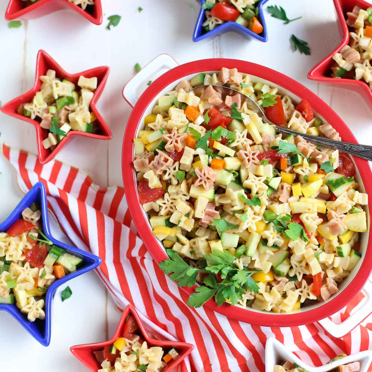 Fresh & Light Veggie Pasta Salad with Spicy Lemon Dressing - World of Pastabilities