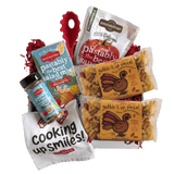 Front view of 14 oz Gobble Gobble Turkey Pasta bag showing turkey-shaped pasta made with 100% durum wheat on white background