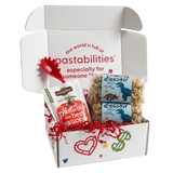 Front view of 14 oz Dog Lovers pasta bag showcasing dog- and paw-shaped pasta on white background