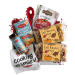 Front view of Fall Harvest Pasta 14 oz bag showcasing tricolor leaf and pumpkin shaped pasta on white background