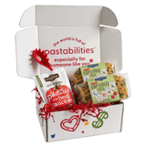 Front view of Mah Jongg Pasta bag showing green Pastabilities label and mahjong-tile shaped yellow and green pasta on white background
