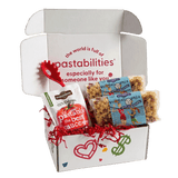 Front of 14 oz Volleyball Pasta bag showcasing volleyball-shaped noodles with Pastabilities label on white background