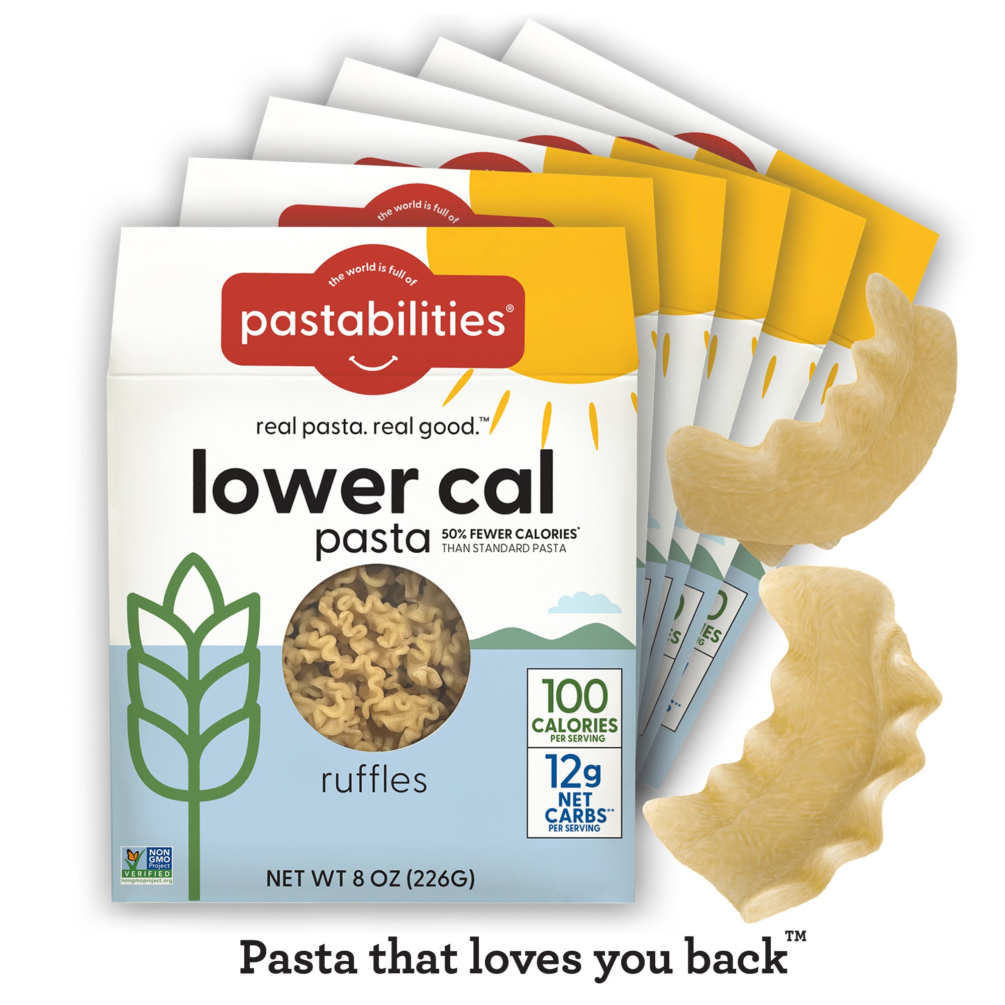 Image of lower cal pasta ruffles