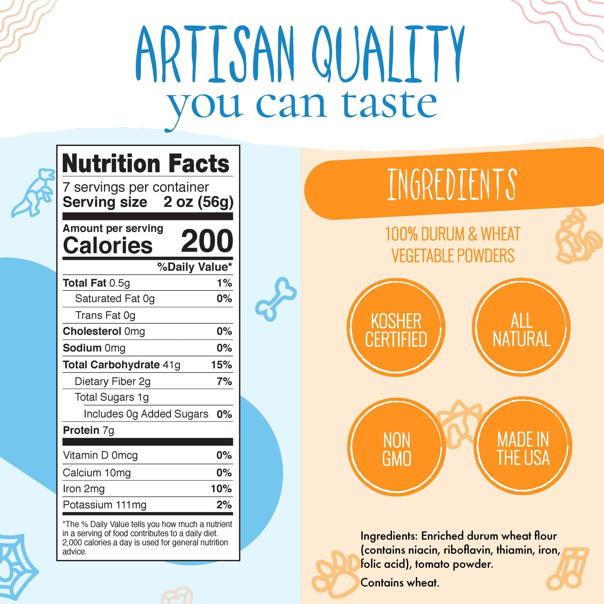 Ingredient list for Halloween Pasta