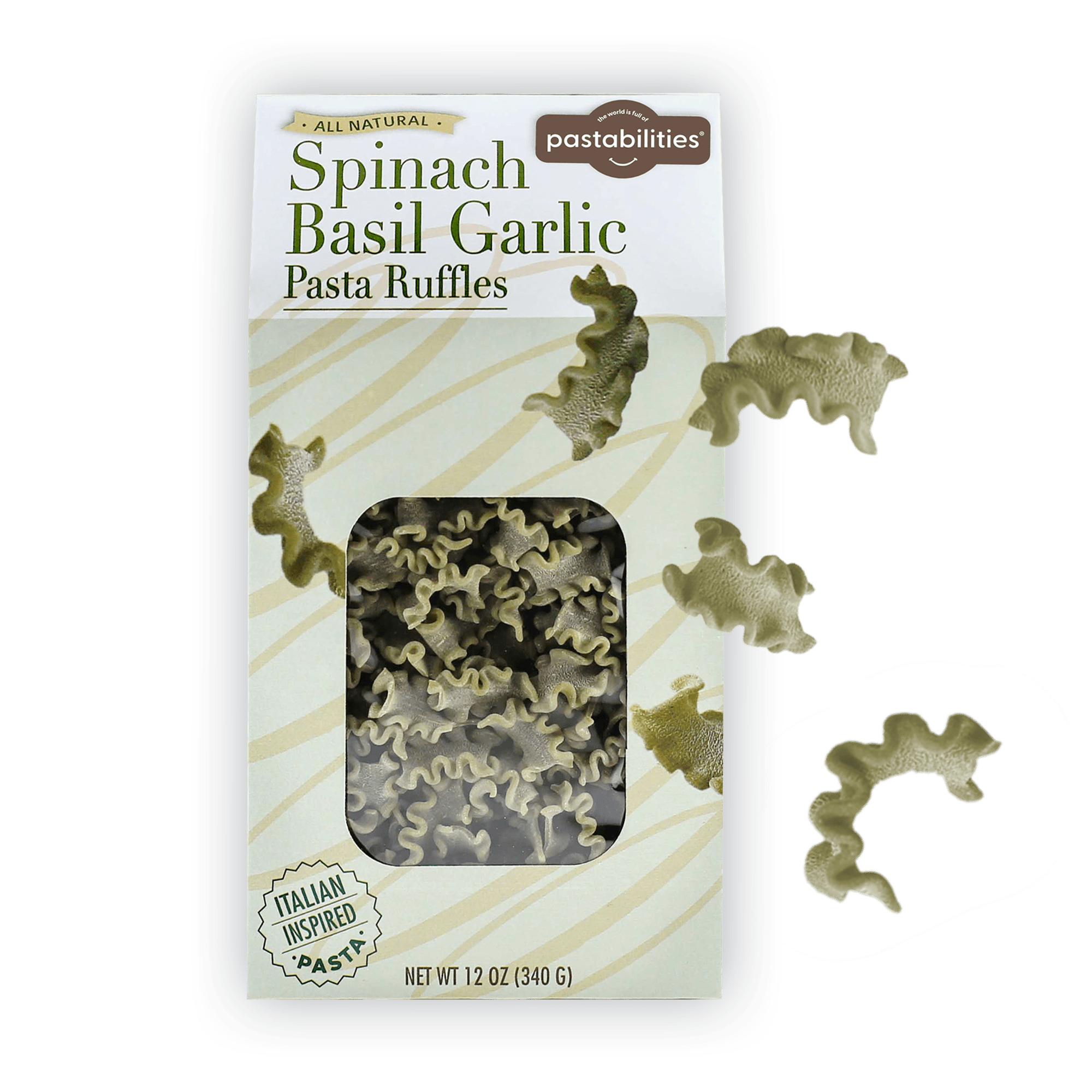 Spinach Basil Garlic Pasta Ruffles – World of Pastabilities