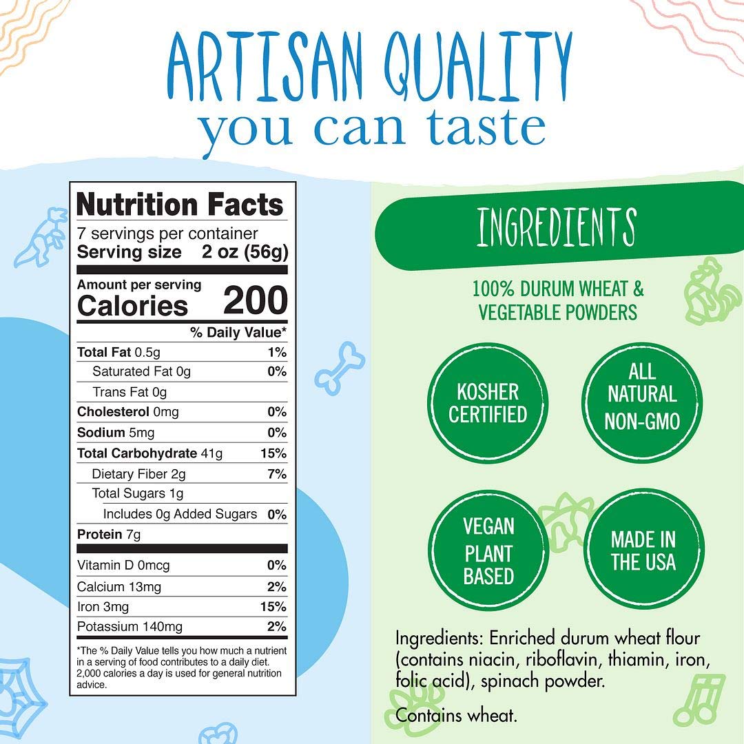 Nutrition facts for Pot of Gold Pasta