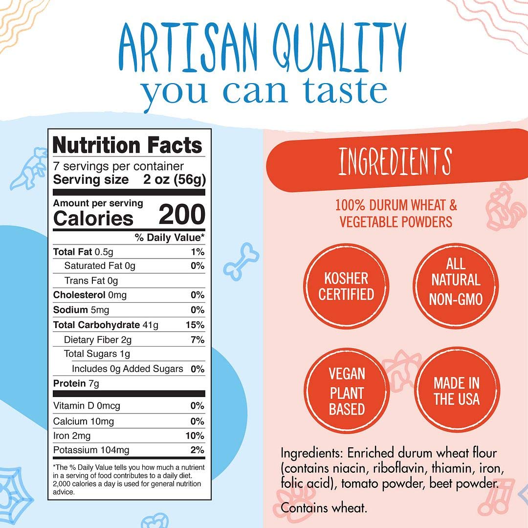Nutrition facts for Love Pasta